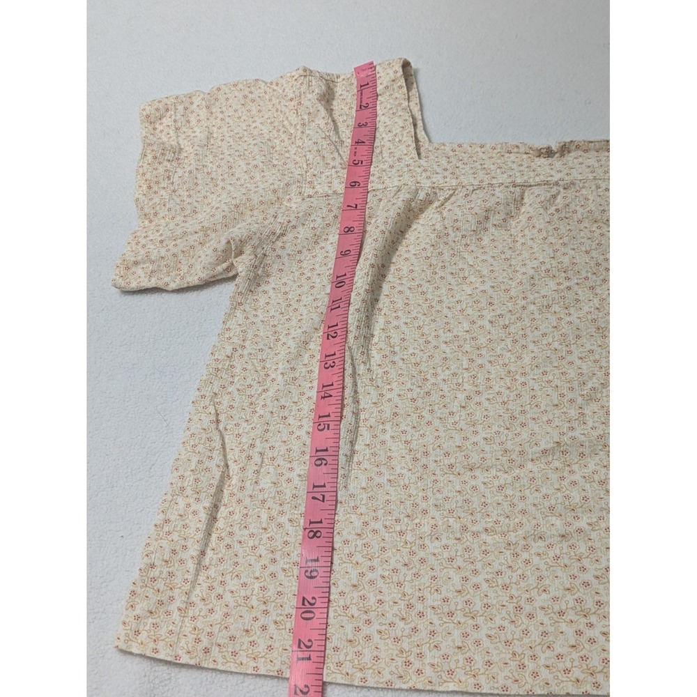 Madewell Top Large Yellow Beige Square Neck Ditsy Floral Cottage Prairie - Picture 11 of 12